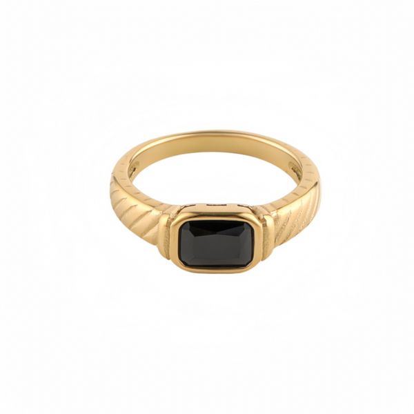 Black Stone Ring