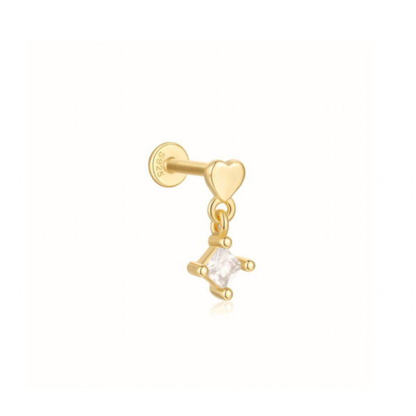 Heart Flatback Stud