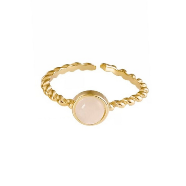 Moonstone Twisted Ring