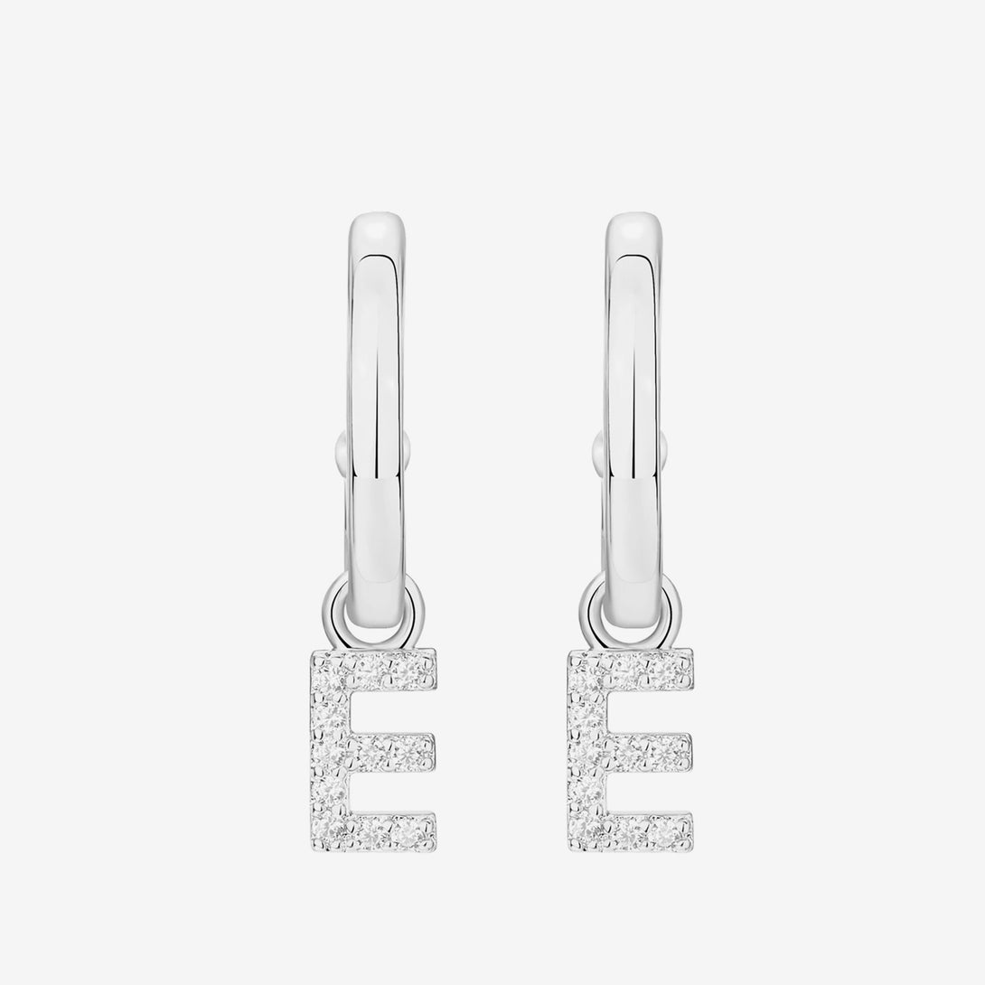 Alphabet Earrings, Materials: High Quality Soild 925 Sterling Silver 5A Cubic Zirconia 18K Gold&nbsp; Plating Size(&nbsp;Inner Diameter ) : &nbsp;Hoop 1: 8.6mm, Hoop 2: 9mm  ♥︎Nickel-free and hypoallergenic