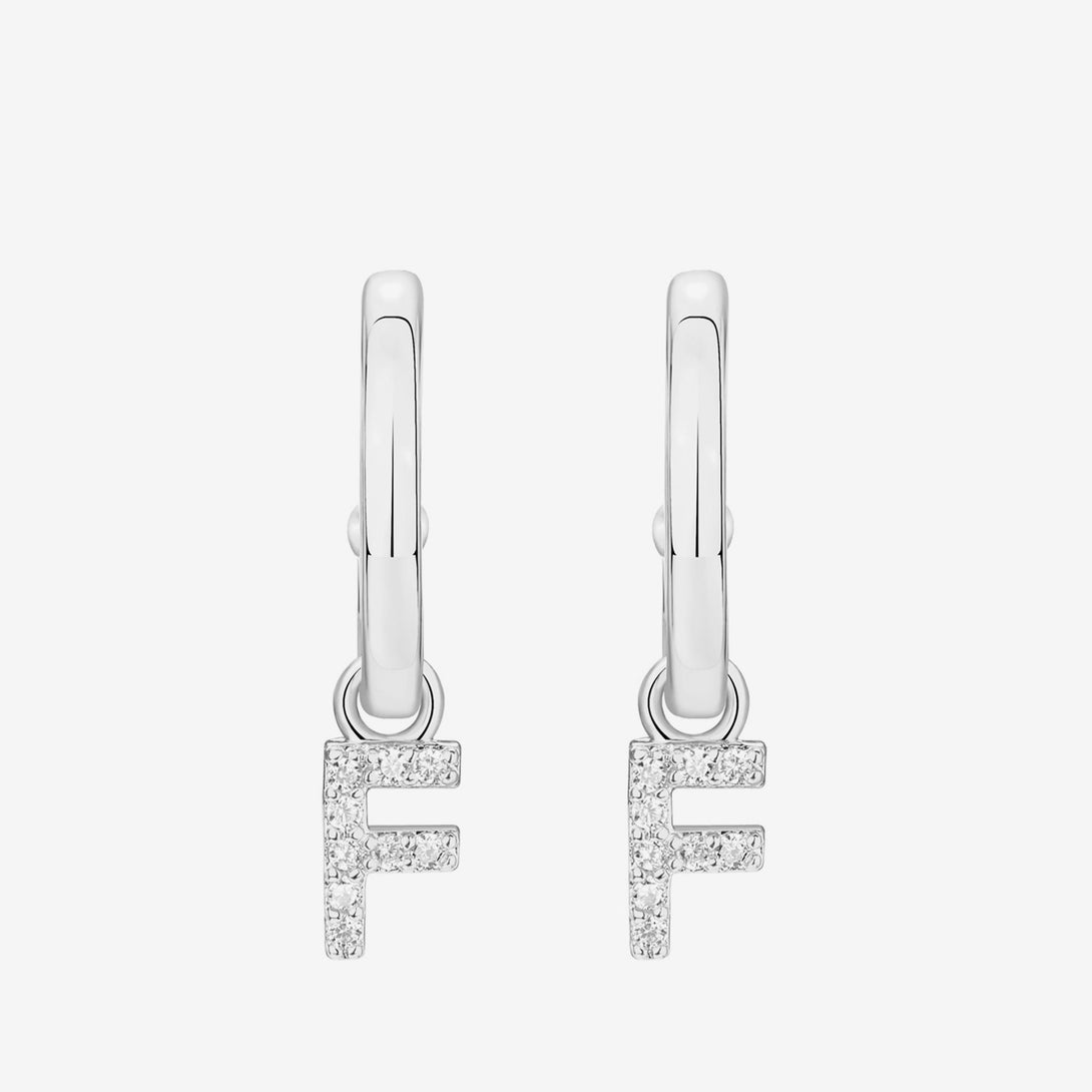 Alphabet Earrings, Materials: High Quality Soild 925 Sterling Silver 5A Cubic Zirconia 18K Gold&nbsp; Plating Size(&nbsp;Inner Diameter ) : &nbsp;Hoop 1: 8.6mm, Hoop 2: 9mm  ♥︎Nickel-free and hypoallergenic