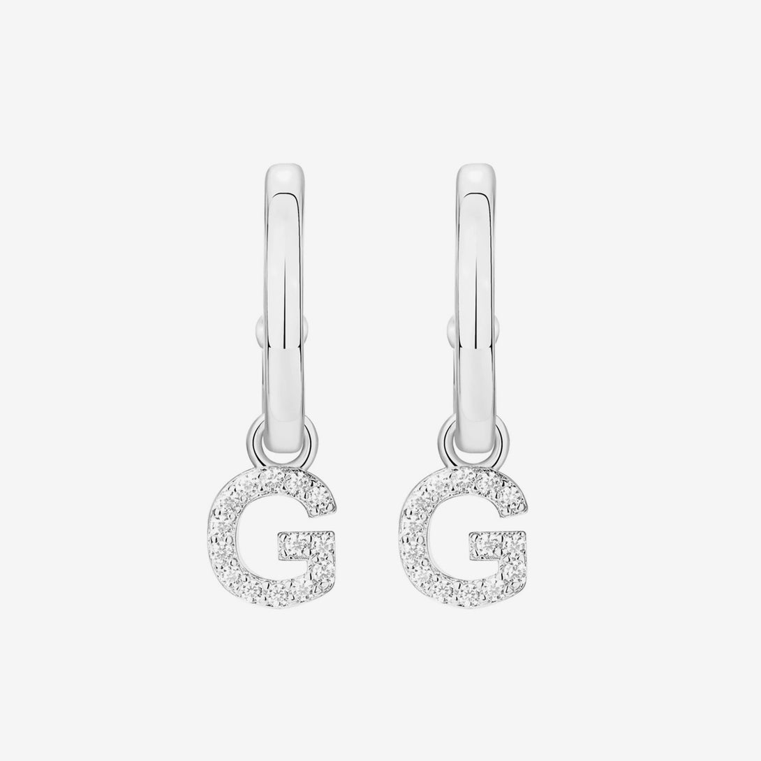 Alphabet Earrings, Materials: High Quality Soild 925 Sterling Silver 5A Cubic Zirconia 18K Gold&nbsp; Plating Size(&nbsp;Inner Diameter ) : &nbsp;Hoop 1: 8.6mm, Hoop 2: 9mm  ♥︎Nickel-free and hypoallergenic