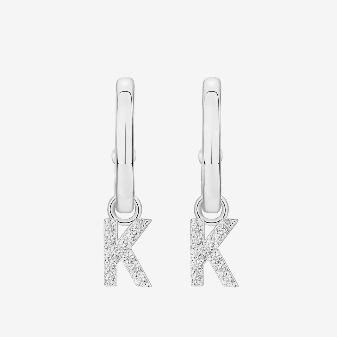 Alphabet Earrings, Materials: High Quality Soild 925 Sterling Silver 5A Cubic Zirconia 18K Gold&nbsp; Plating Size(&nbsp;Inner Diameter ) : &nbsp;Hoop 1: 8.6mm, Hoop 2: 9mm  ♥︎Nickel-free and hypoallergenic