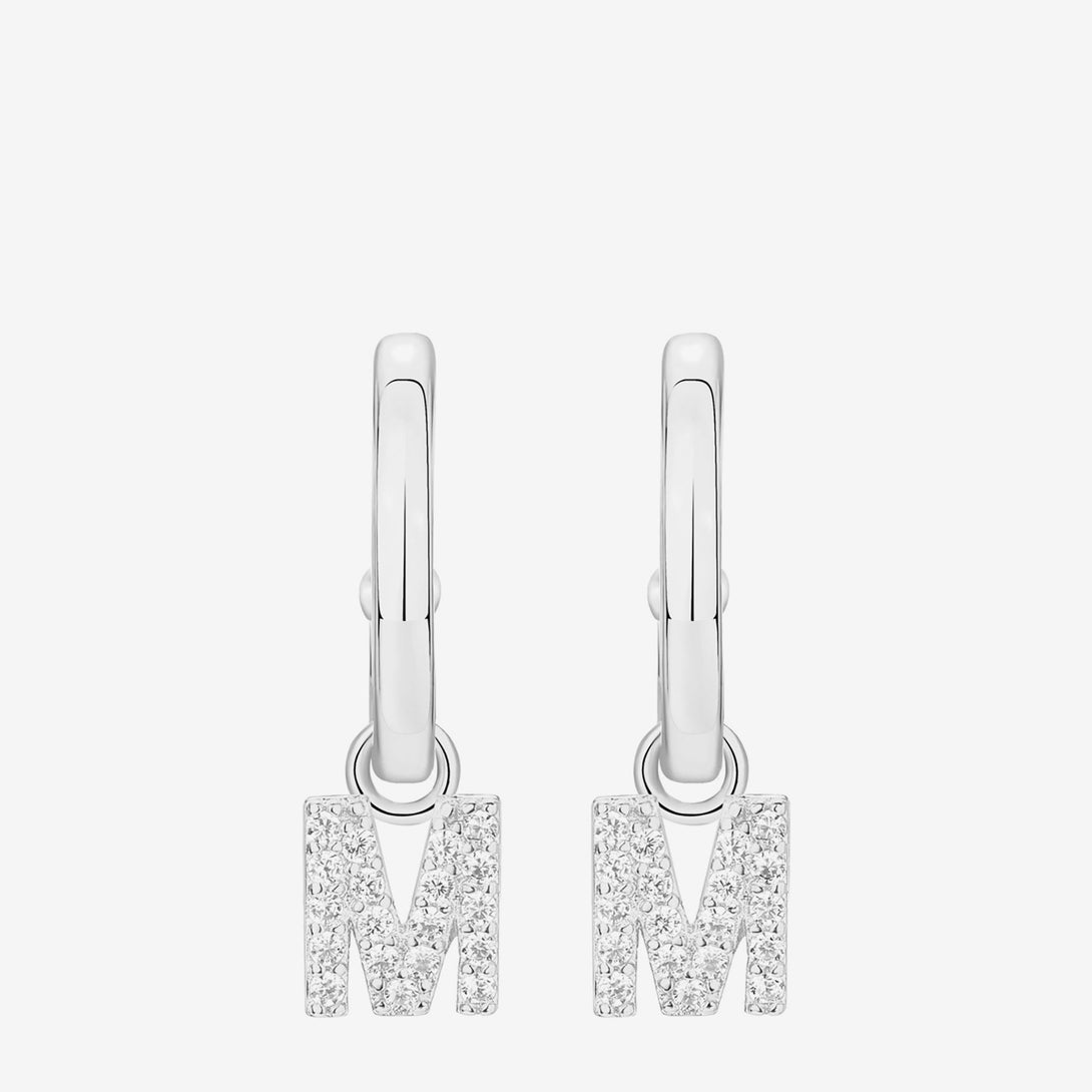 Alphabet Earrings, Materials: High Quality Soild 925 Sterling Silver 5A Cubic Zirconia 18K Gold&nbsp; Plating Size(&nbsp;Inner Diameter ) : &nbsp;Hoop 1: 8.6mm, Hoop 2: 9mm  ♥︎Nickel-free and hypoallergenic