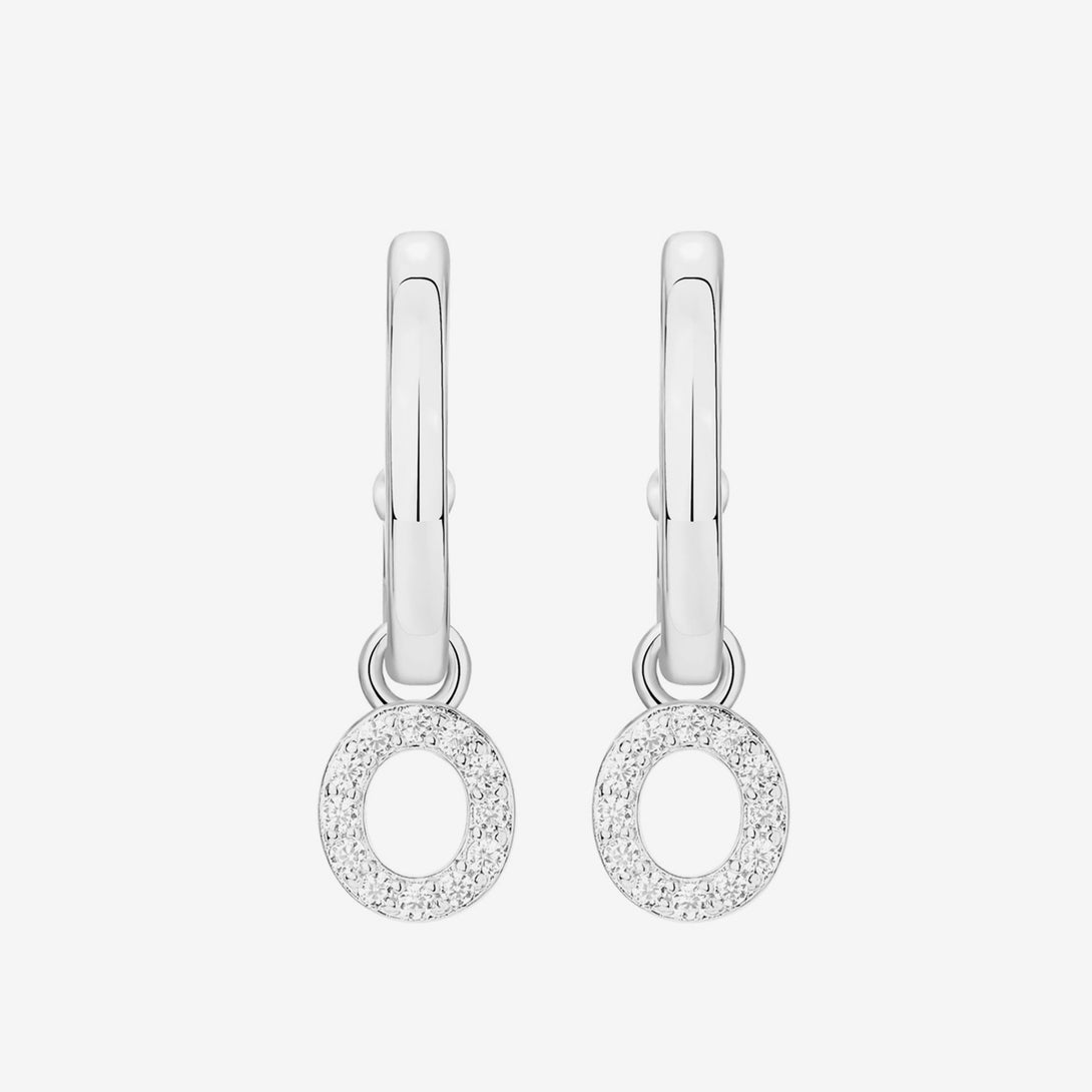 Alphabet Earrings, Materials: High Quality Soild 925 Sterling Silver 5A Cubic Zirconia 18K Gold&nbsp; Plating Size(&nbsp;Inner Diameter ) : &nbsp;Hoop 1: 8.6mm, Hoop 2: 9mm  ♥︎Nickel-free and hypoallergenic