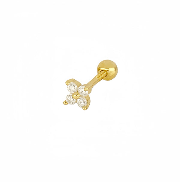 Mini CZ Flower Stud