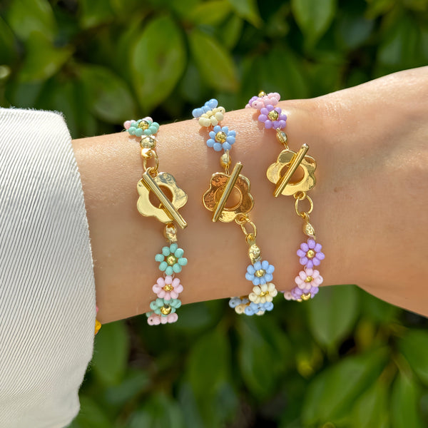 Floral Bead Bracelets