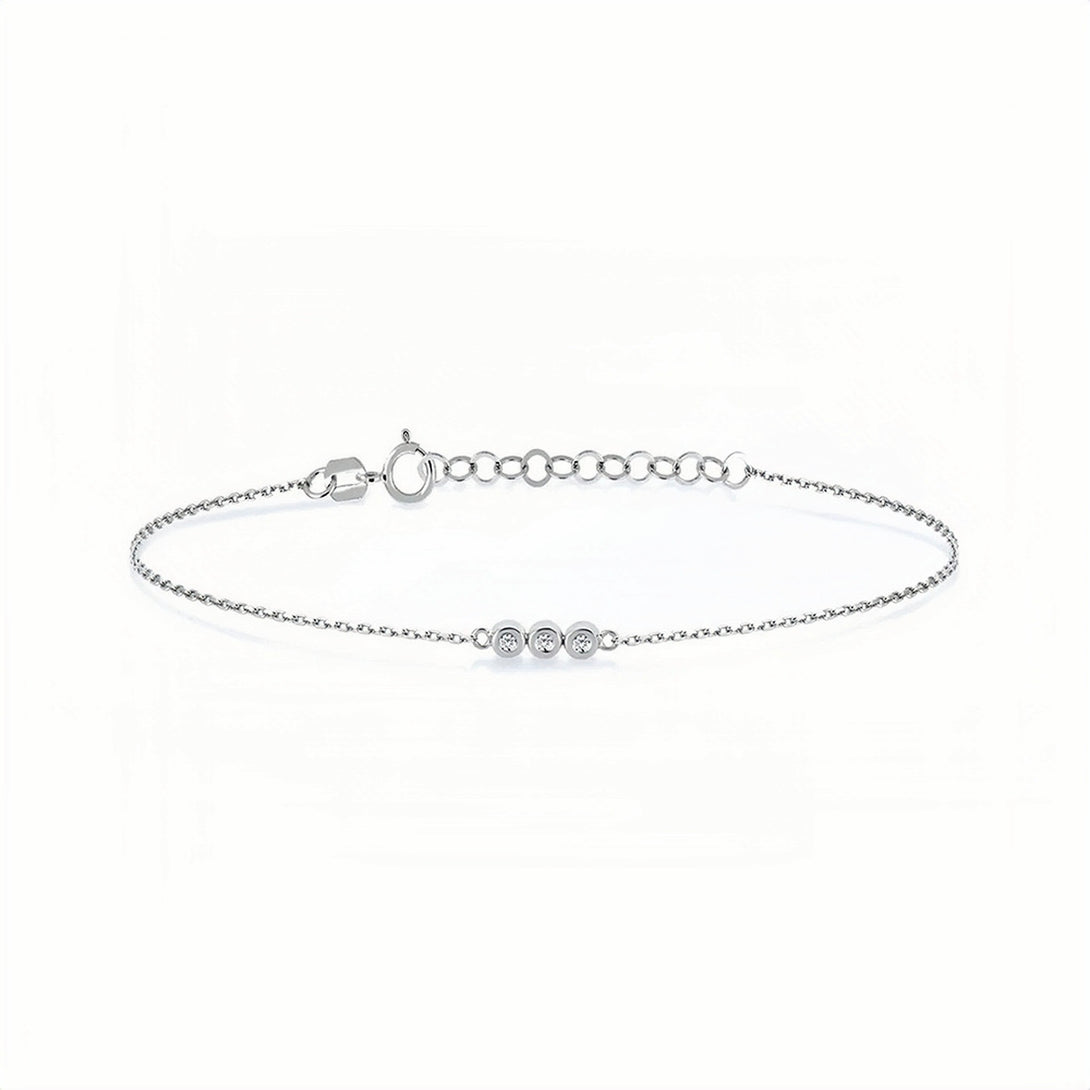 Ann Bracelet, Materials: High Quality Soild 925 Sterling Silver 18k Gold/ White Gold Plating Length: 16.5cm with a 3.5cm extension chain ♥︎Nickel-free and hypoallergenic